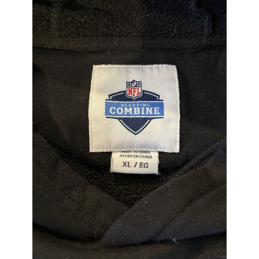 Detroit Lions SWEATSHIRT Hoodie BLACK Combine Training NFL Team Apparel Mens XL